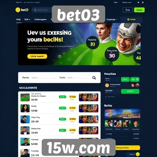 Interface e usabilidade do site bet03